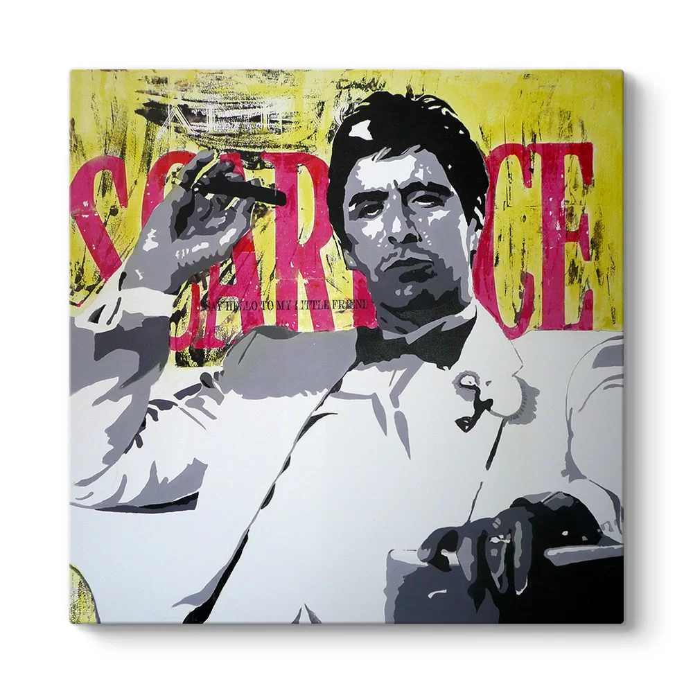 Al Pacino - Scarface Vintage Tablosu - Model 3